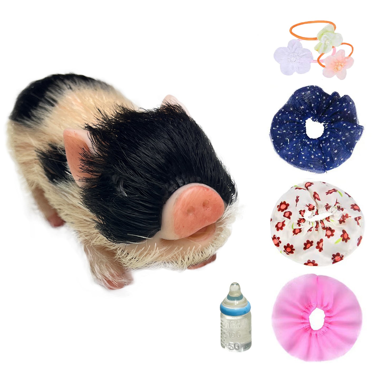 Reborn Pig Dolls, 5 Inch Realistic Newborn Full Silicone Mini Pet Piggy