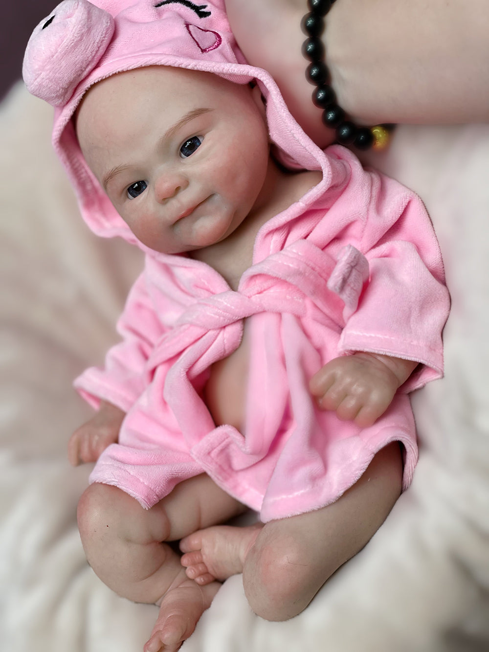 16 Inch Sweet Girl Full Body Silicone Reborn Toddler Hand-detailed Skin With Visible Veins