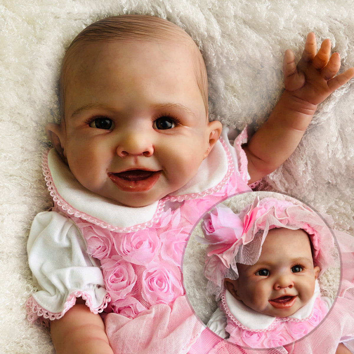 Reborn Dolls 20 Inch Baby Can Bath,Realistic Full Vinyl Body Bebe Newborn Toys For Children's Gifts