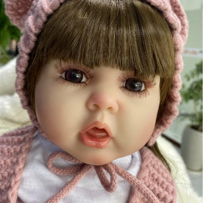 22 Inch Sweet lifelike baby doll Girl toy gift Handmade can take shower babies