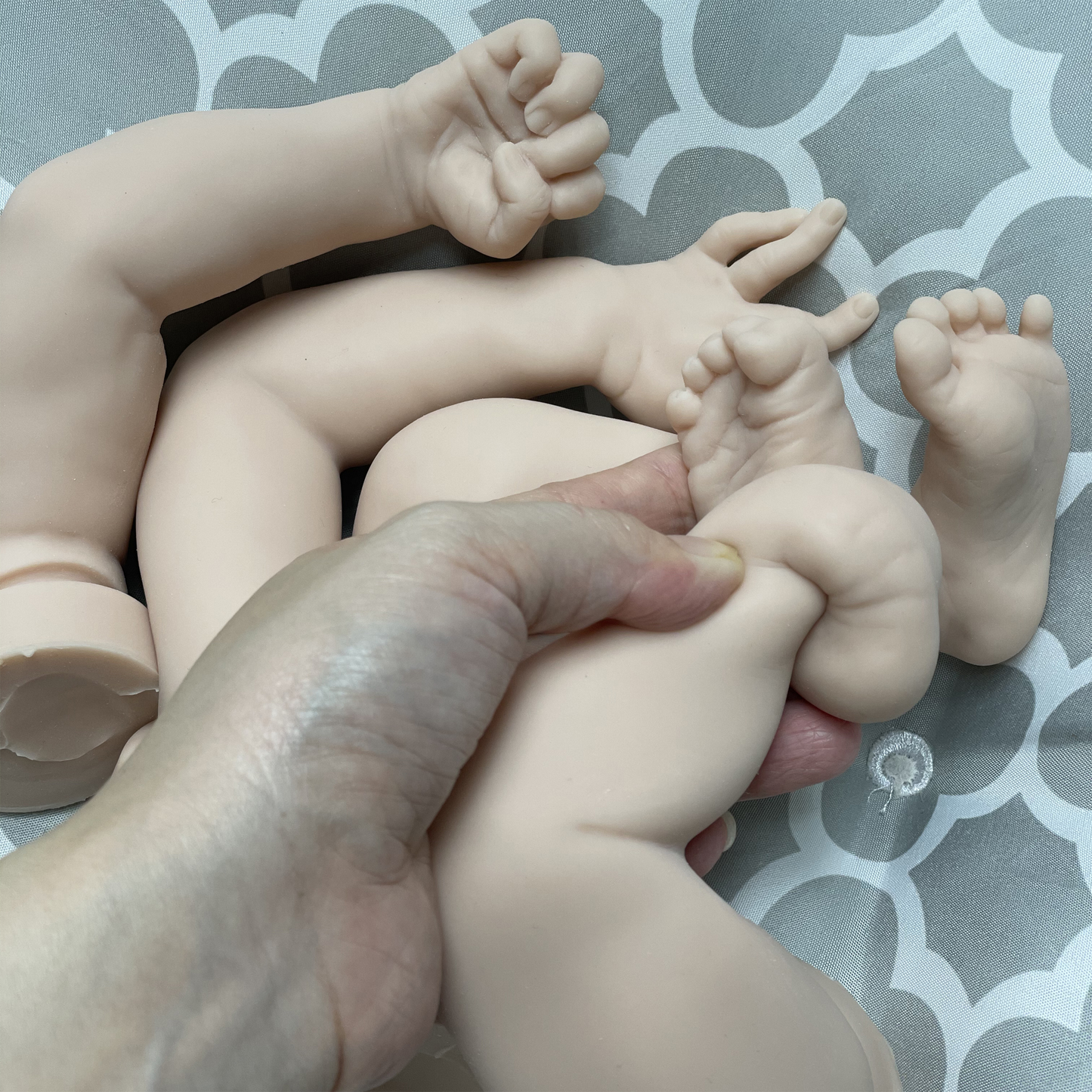 18 Inch Solid Silicone Doll Unpainted Levi Handmade Reborn Baby Doll Kits