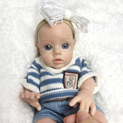 Boy 25CM Reborn Dolls Full Body Solid Silicone Handmade Painted Reborn Baby Doll - Reborn With Love Baby Dolls Store