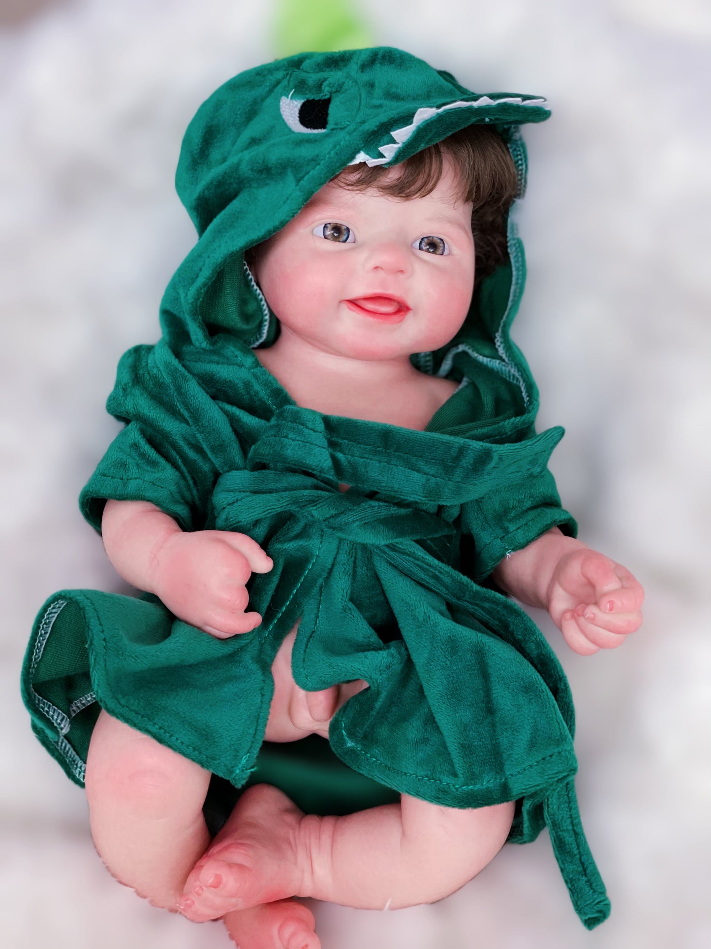 15 Inch Lovely Reborn Doll Full Solid Silicone Top Quality Baby With Lifelike Hand Rooted Hair For Birthday Surprise