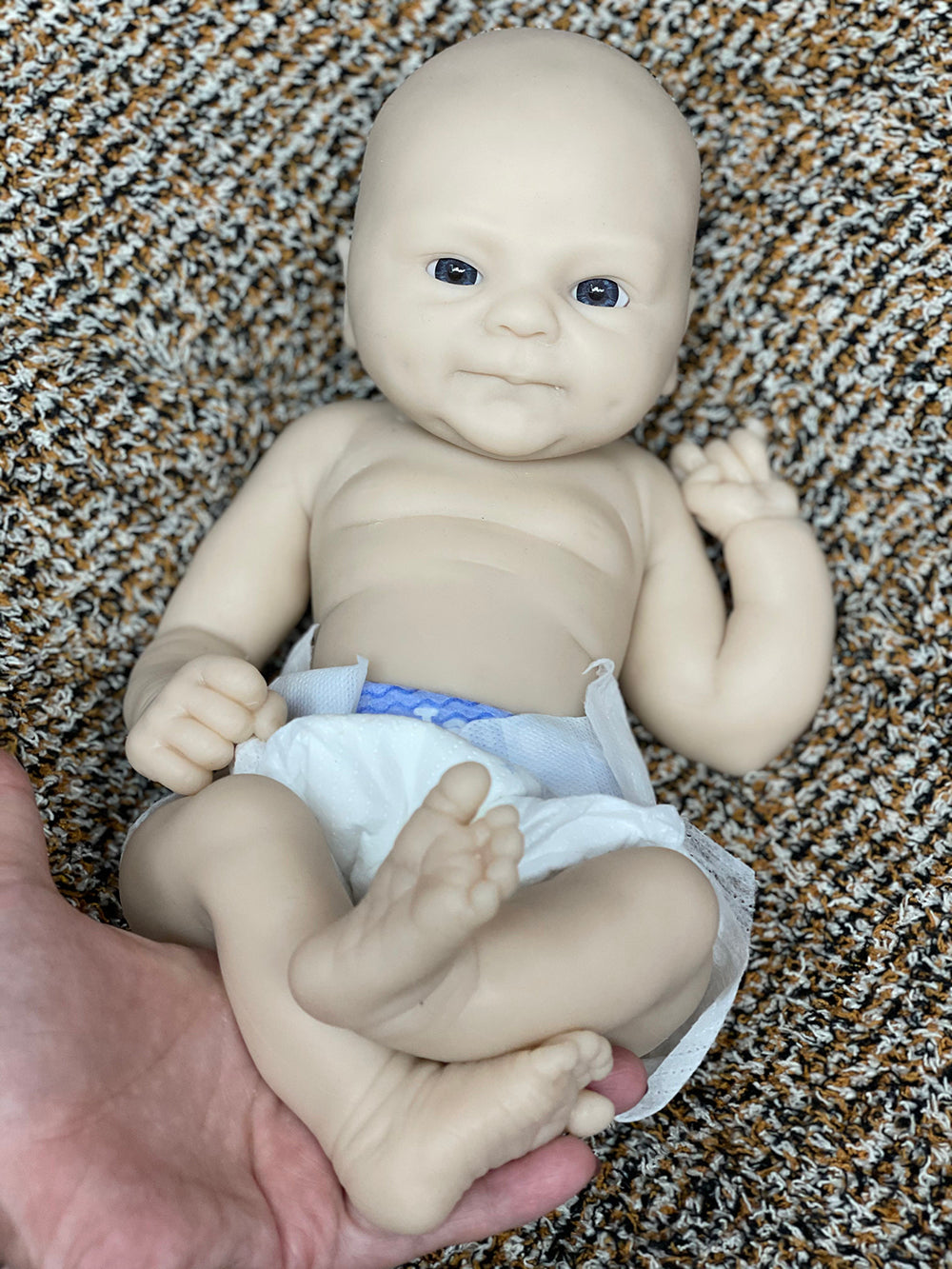 16 Inch Unpainted Full Silicone Baby Handmade Realistic Skin Texture Doll