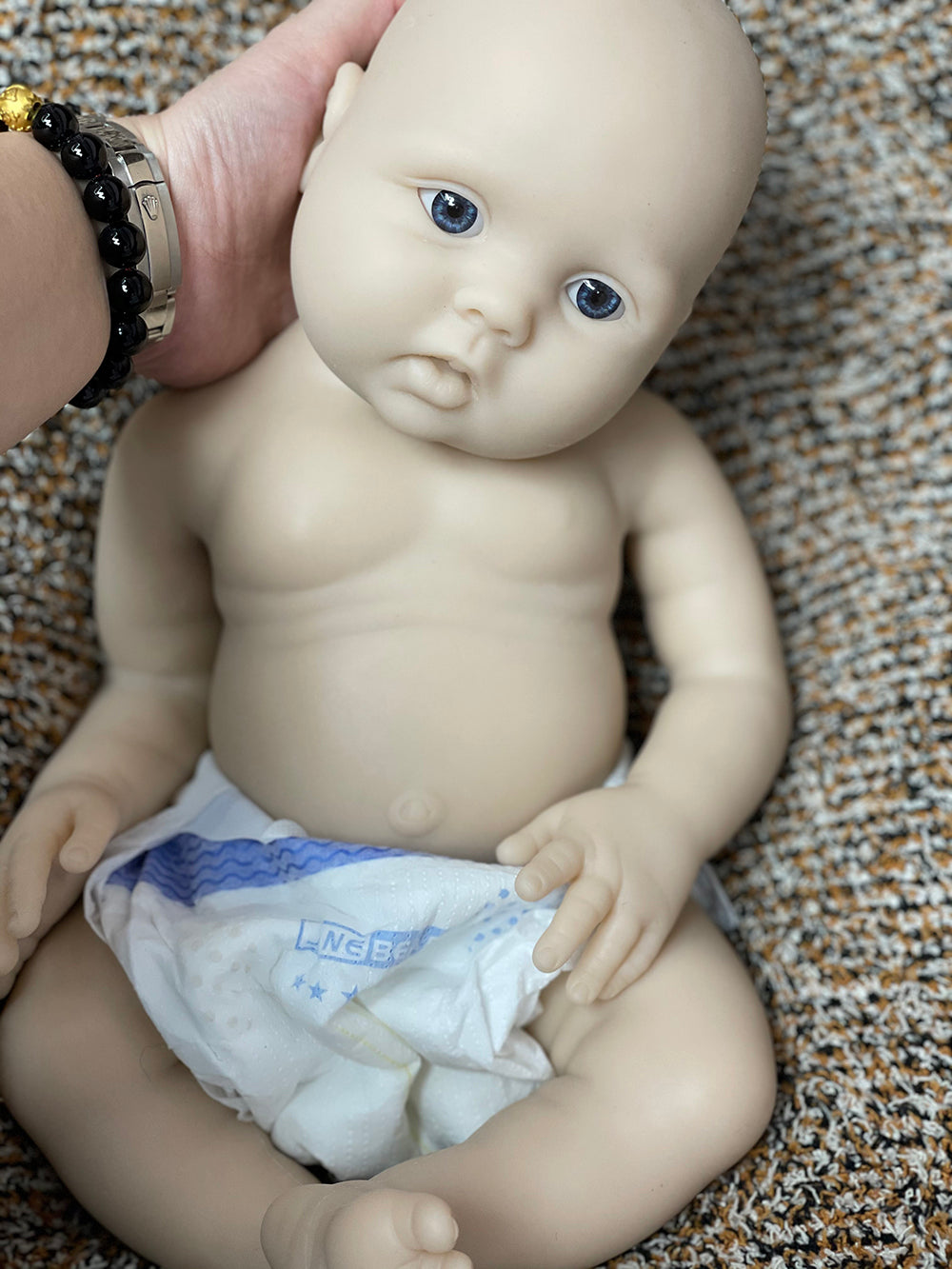 18 Inch Precious Reborn Baby Doll Full Silicone Unpainted Bebe With Hand-drawn Details