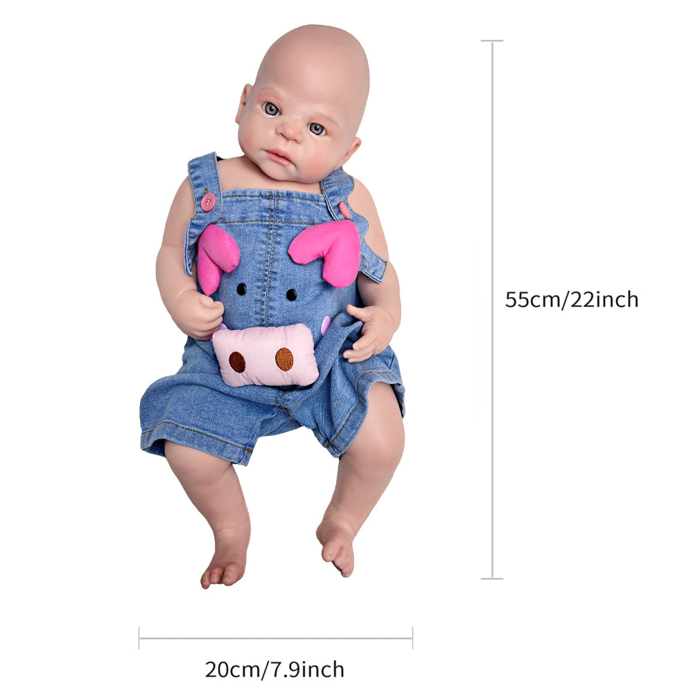 22 Inch Full Body Silicone Reborn Doll Handmade Soft Silicone Realistic - Reborn With Love Baby Dolls Store