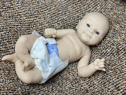 16 Inch Unpainted Full Silicone Baby Handmade Realistic Skin Texture Doll