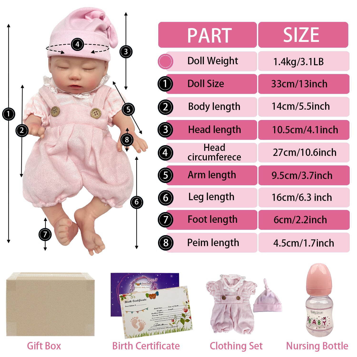 Silicone Reborn buy Baby 10.5 inches