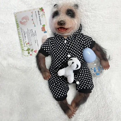 52cm/20.47inch Reborn Panda Doll Baby With Panda Toy Handmade Lifelike Newborn Baby Toy For Children's And Family's Gifts