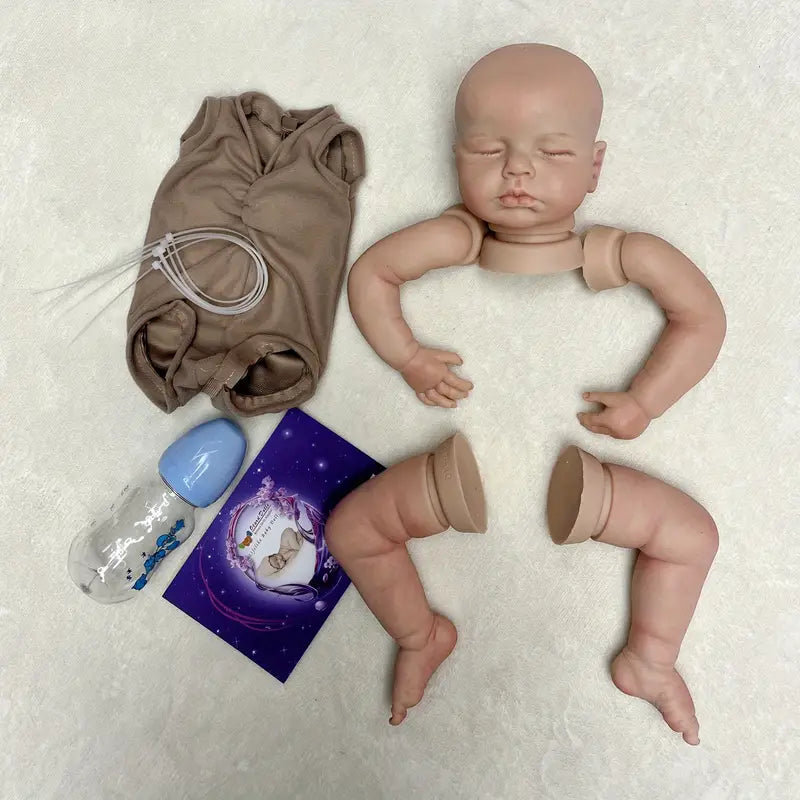 50cm/20 Inch Soft Solid Silicone Reborn Doll Kits - Perfect Gift for Lifelike Baby Doll Lovers!