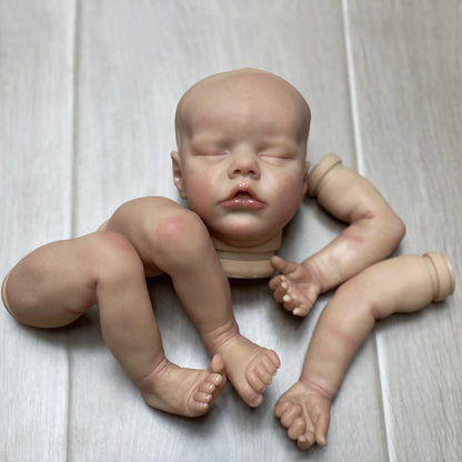 40CM Twins Reborn Doll Kits Handmade Painted Realistic Soft Vinyl Unfinished Reborn Doll Parts Kit Bebé Reborn