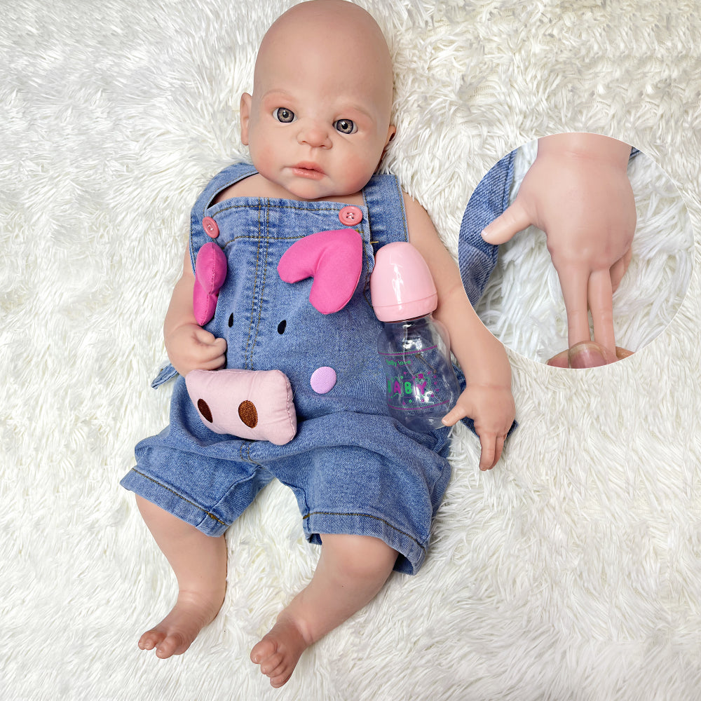 22 Inch Full Body Silicone Reborn Doll Handmade Soft Silicone Realistic - Reborn With Love Baby Dolls Store