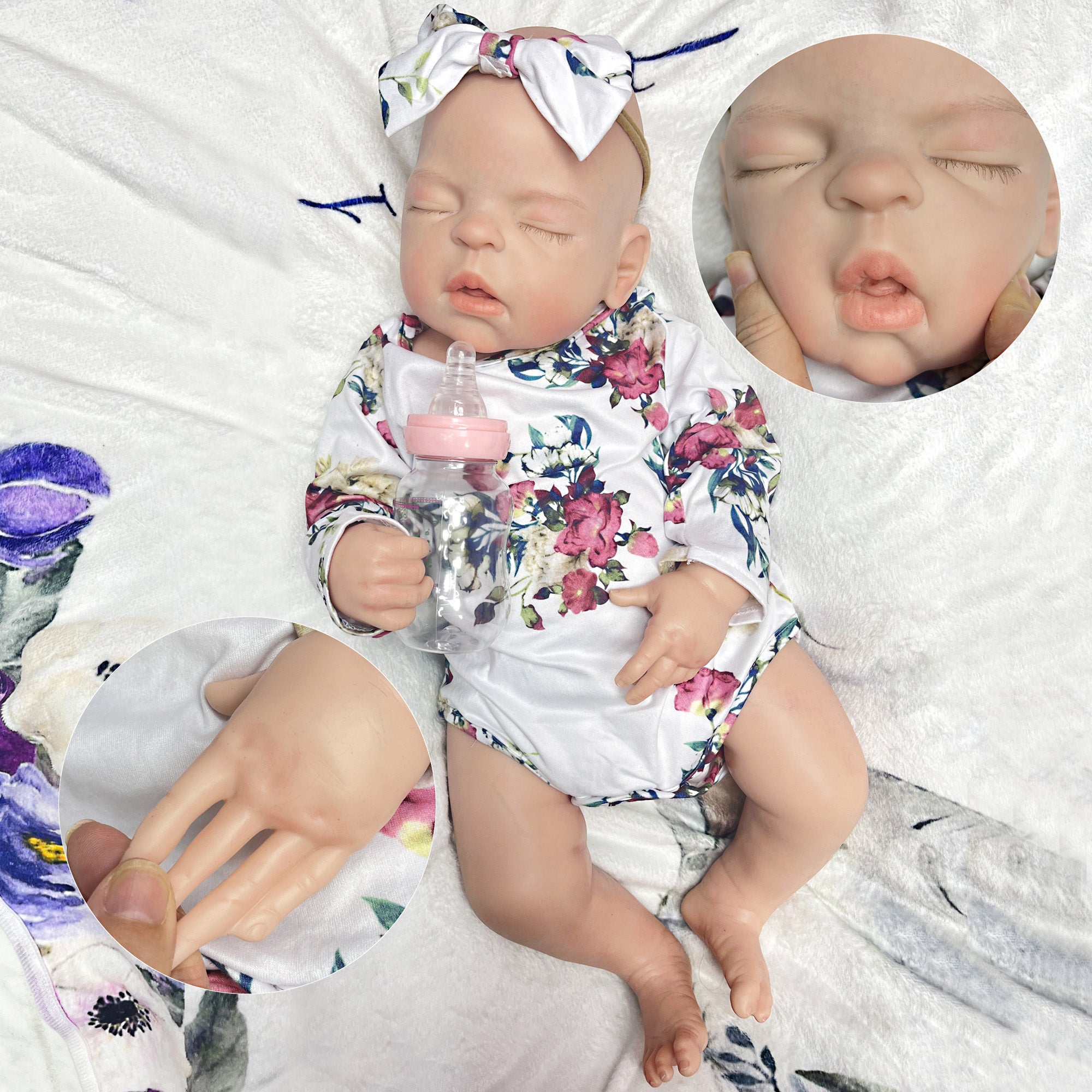 22 Inch 55cm All Silicone Big Sleeping Girl Reborn Doll A Lifelike F Anjolly Reborn Baby Dolls