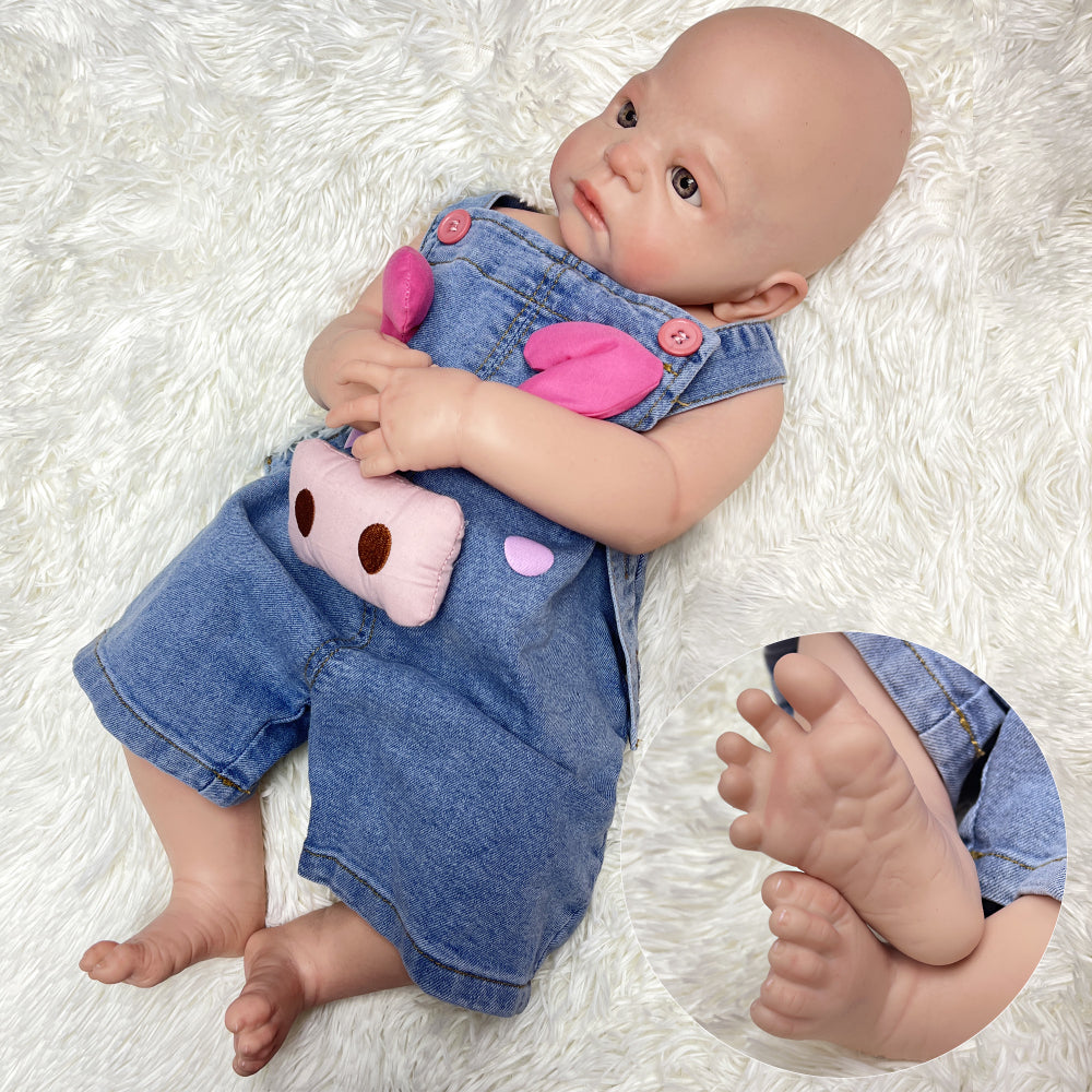 22 Inch Full Body Silicone Reborn Doll Handmade Soft Silicone Realistic - Reborn With Love Baby Dolls Store