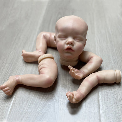 40CM Twins Reborn Doll Kits Handmade Painted Realistic Soft Vinyl Unfinished Reborn Doll Parts Kit Bebé Reborn