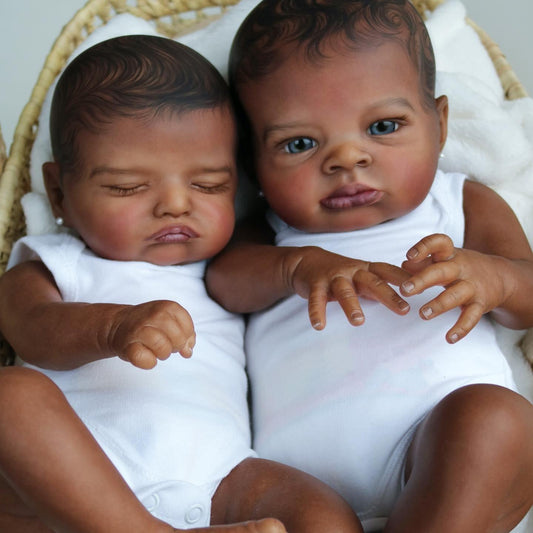 Genesis Artist Painted Lanny Bebe Reborn 45cm Black Skin Lifelike Real Reborn Doll - Reborn With Love Baby Dolls Store