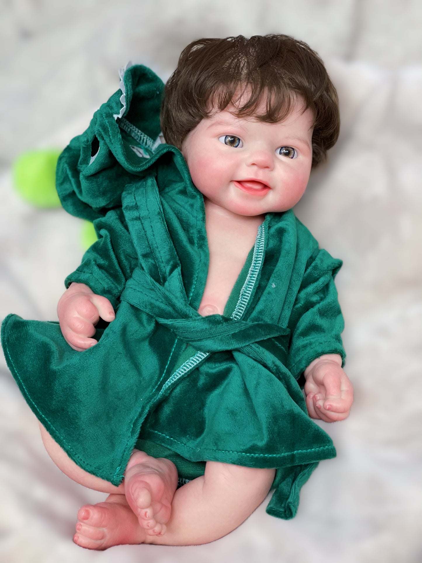 15 Inch Lovely Reborn Doll Full Solid Silicone Top Quality Baby With Lifelike Hand Rooted Hair For Birthday Surprise