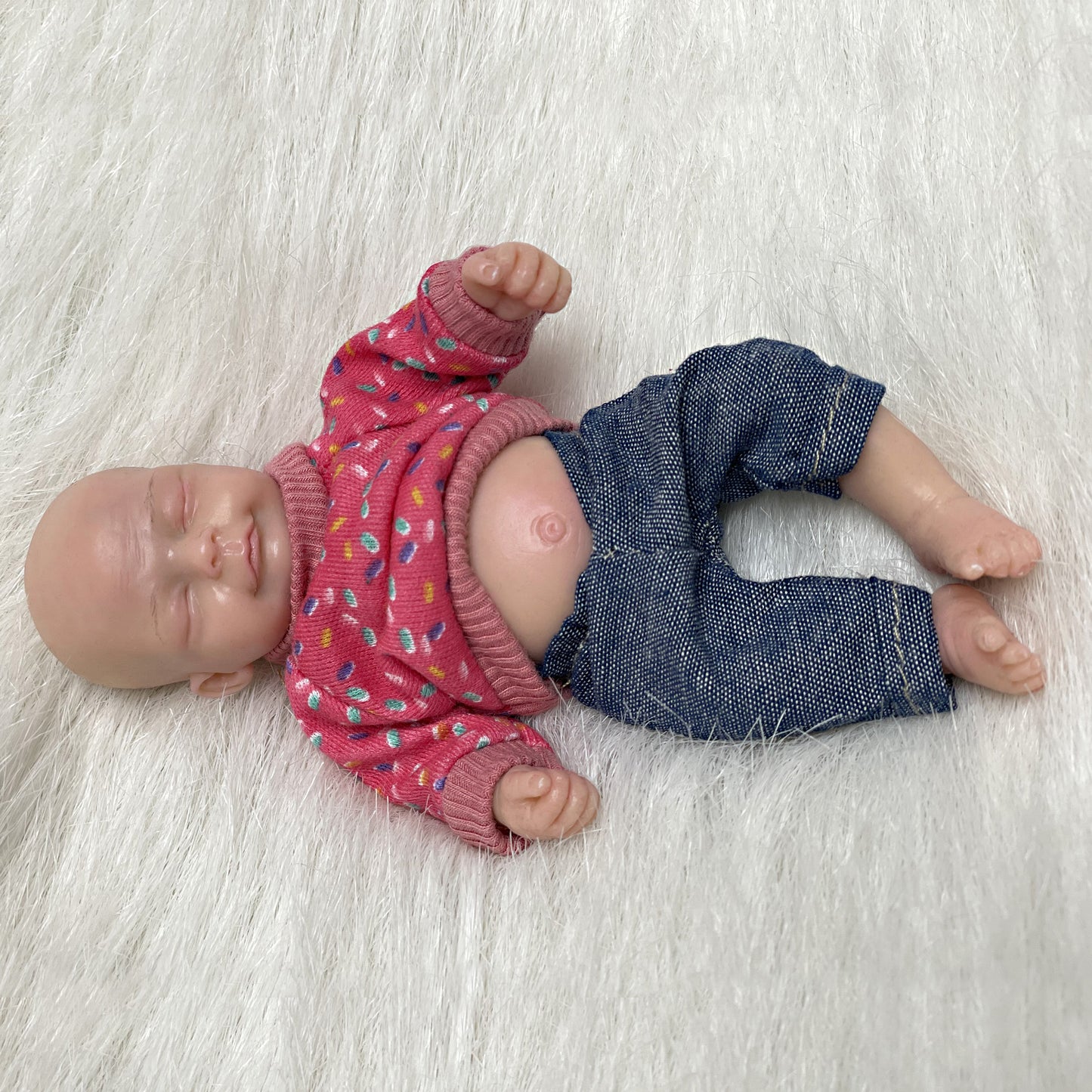 6 Inch Super Cute Mini Palm Silicone Reborn Doll Realistic Baby Reborn Solid Silicone Bebê Reborn - Reborn With Love Baby Dolls Store