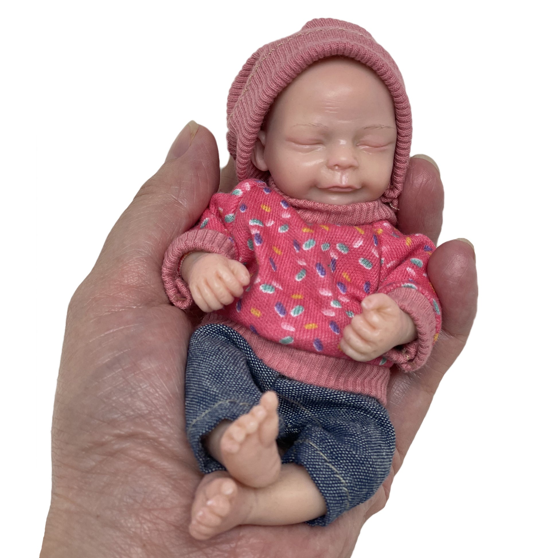 6 Inch Super Cute Mini Palm Silicone Reborn Doll Realistic Baby Reborn Solid Silicone Bebê Reborn - Reborn With Love Baby Dolls Store