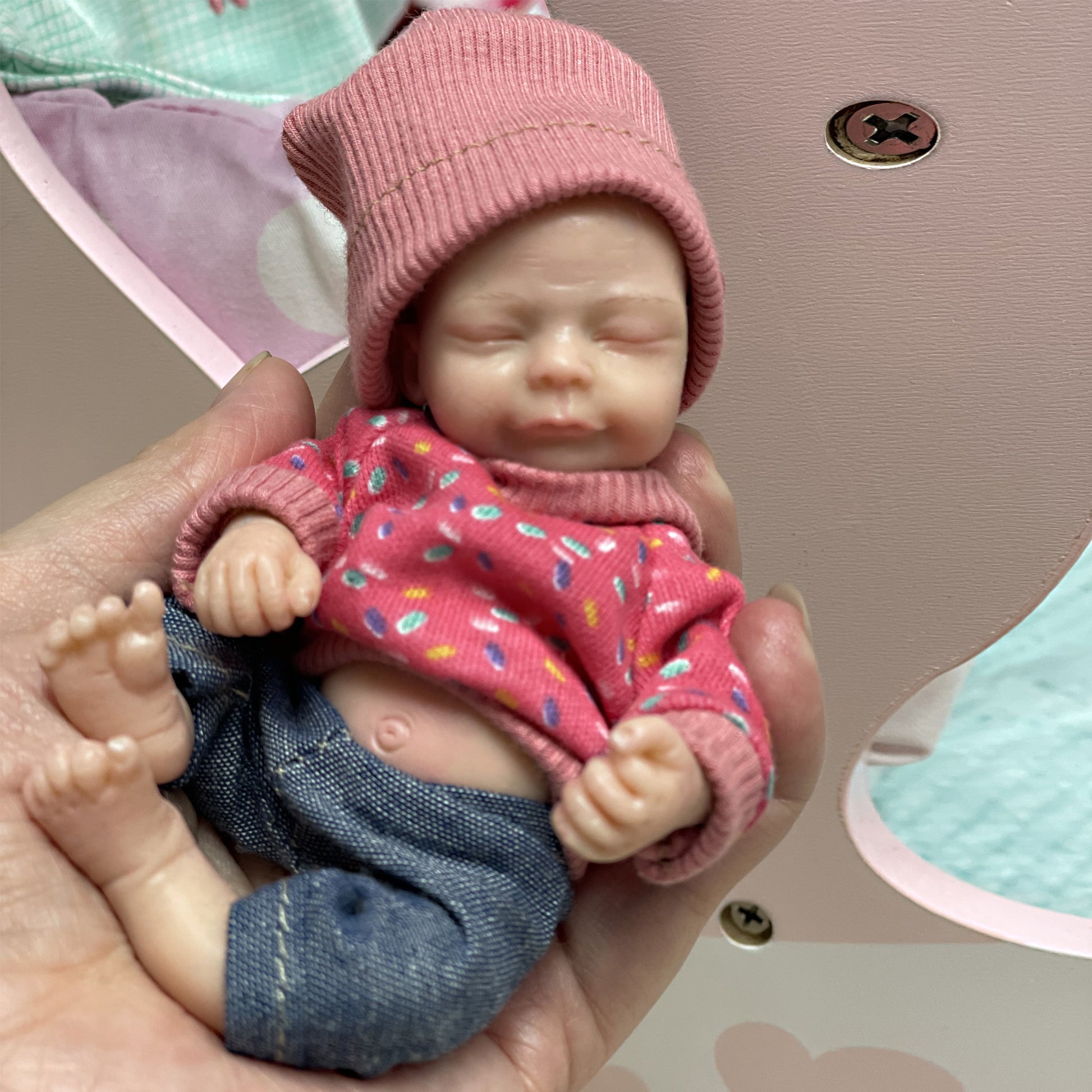 6 Inch Super Cute Mini Palm Silicone Reborn Doll Realistic Baby Reborn Solid Silicone Bebê Reborn - Reborn With Love Baby Dolls Store