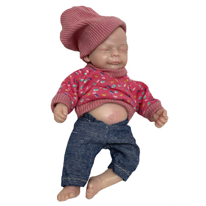 6 Inch Super Cute Mini Palm Silicone Reborn Doll Realistic Baby Reborn Solid Silicone Bebê Reborn - Reborn With Love Baby Dolls Store