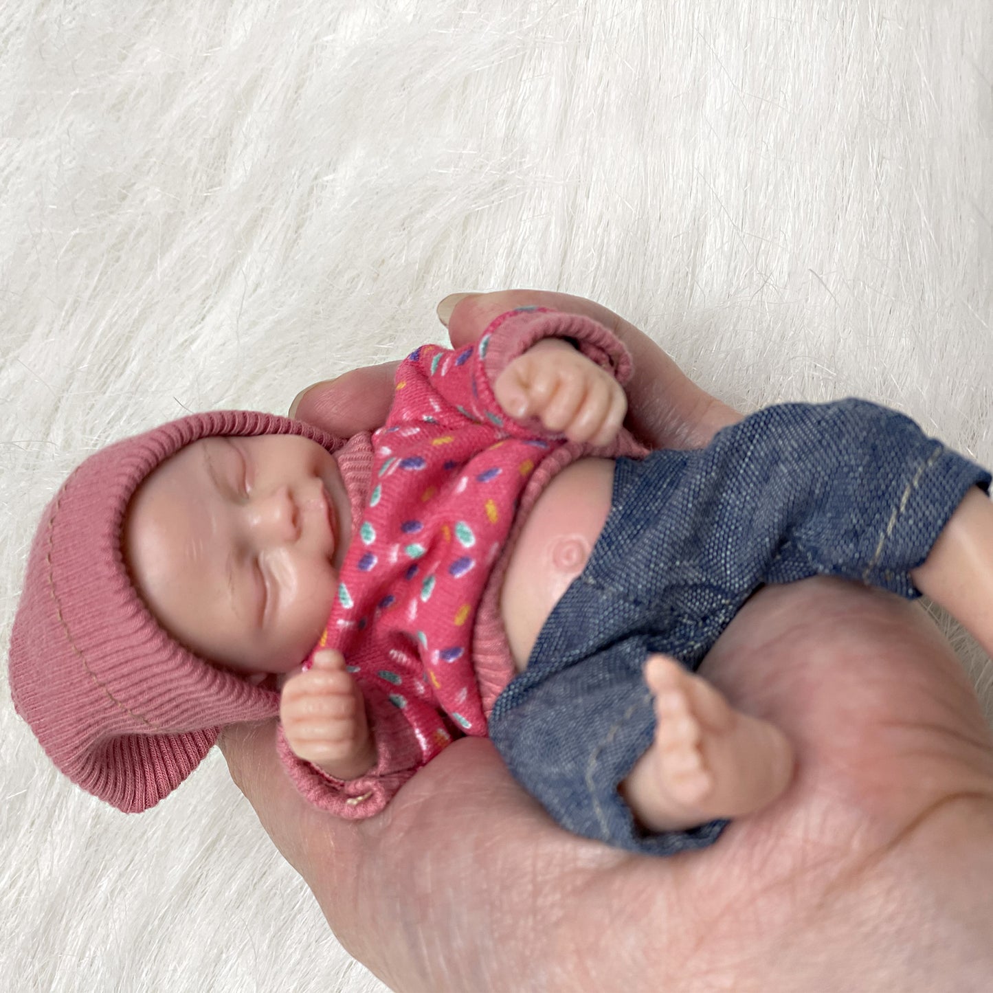 6 Inch Super Cute Mini Palm Silicone Reborn Doll Realistic Baby Reborn Solid Silicone Bebê Reborn - Reborn With Love Baby Dolls Store