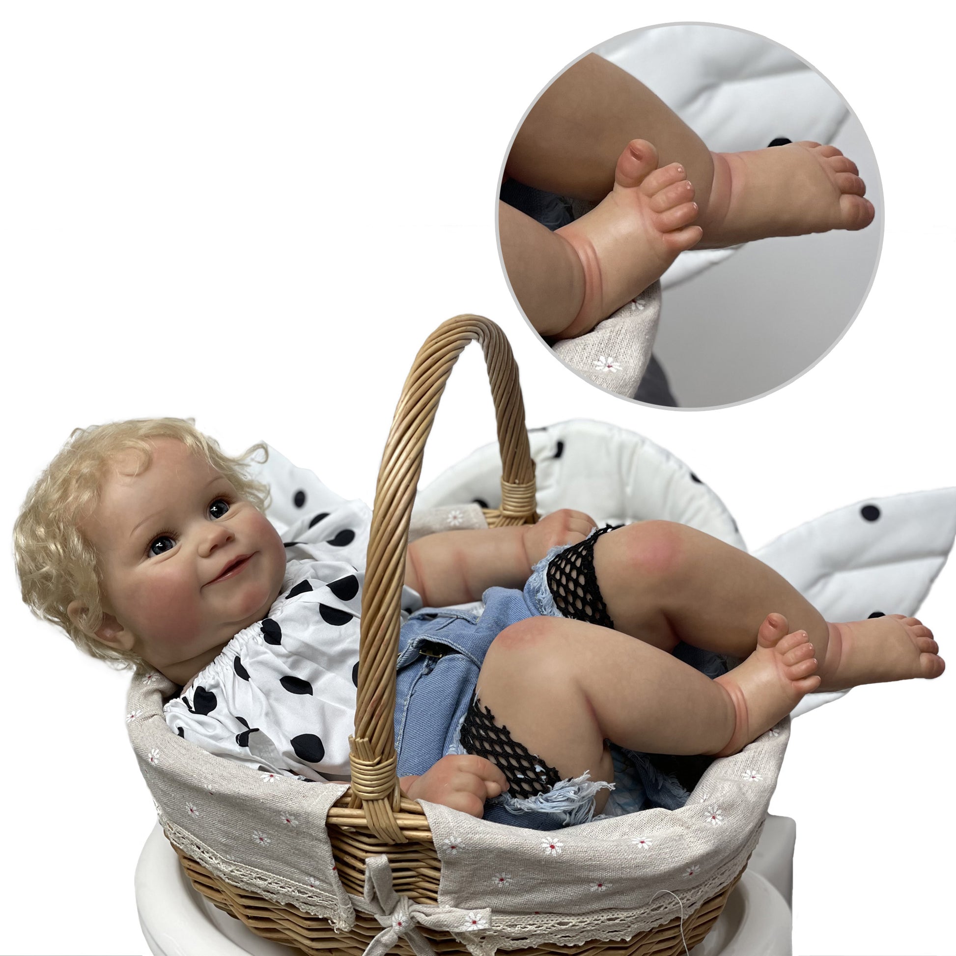 24Inch Maddie Bebe Reborn 3D Painted Skin Baby Doll Toy For Children Gifts - Reborn With Love Baby Dolls Store