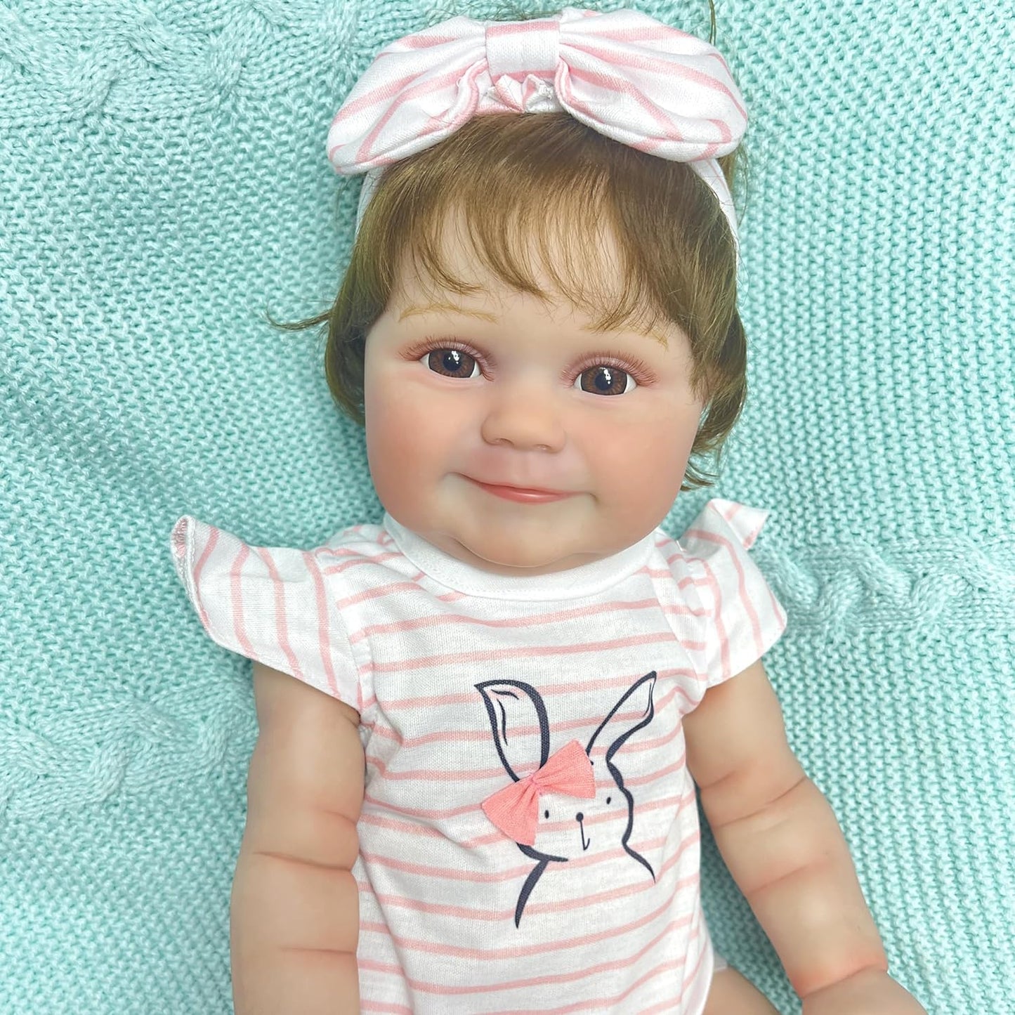 Reborn Baby Dolls, 20 Inch Full Vinyl Lifelike Realistic Newborn Baby Doll That Look Real Handmade Reality Doll Baby for Kids Gift