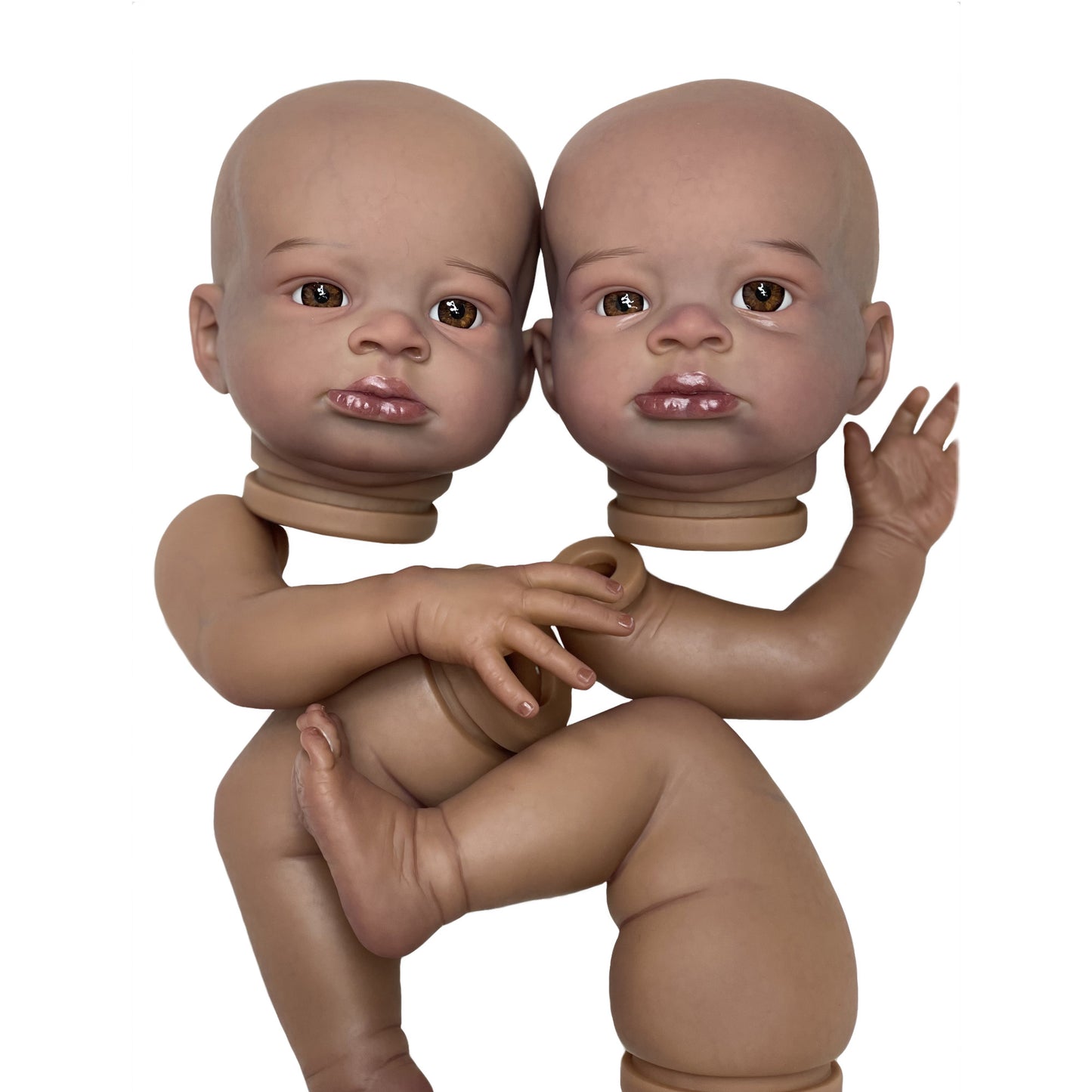 18-20" Black Skin Lanny Reborn Doll Kit Unassembled DIY Dolls Parts Handmade Lifelike Real Bebê Reborn Kit Reborn - Reborn With Love Baby Dolls Store