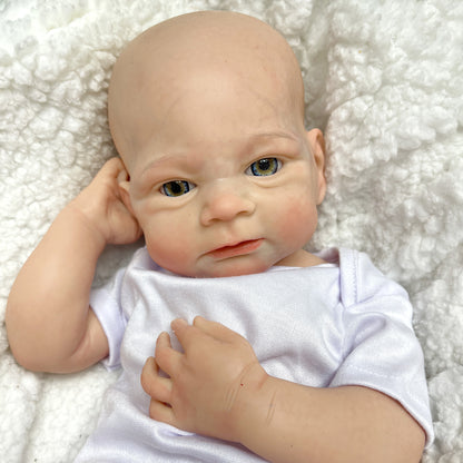 Whole Body Silicone Reborn Doll 45CM Girl Elijah Painted Handmade Soft Solid Baby Doll - Reborn With Love Baby Dolls Store