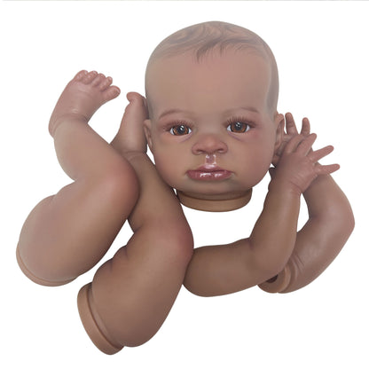 18-20" Black Skin Lanny Reborn Doll Kit Unassembled DIY Dolls Parts Handmade Lifelike Real Bebê Reborn Kit Reborn - Reborn With Love Baby Dolls Store