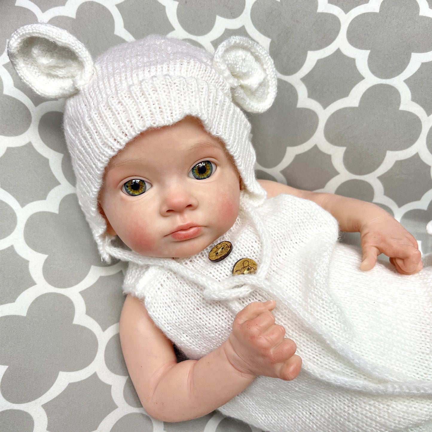 45cm Tutti Solid Silicone Bebe Reborn Girl Genesis Oil Painted Lifelike Newborn Baby Doll Boneca Reborn - Reborn With Love Baby Dolls Store