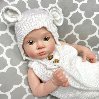 45cm Tutti Solid Silicone Bebe Reborn Girl Genesis Oil Painted Lifelike Newborn Baby Doll Boneca Reborn - Reborn With Love Baby Dolls Store