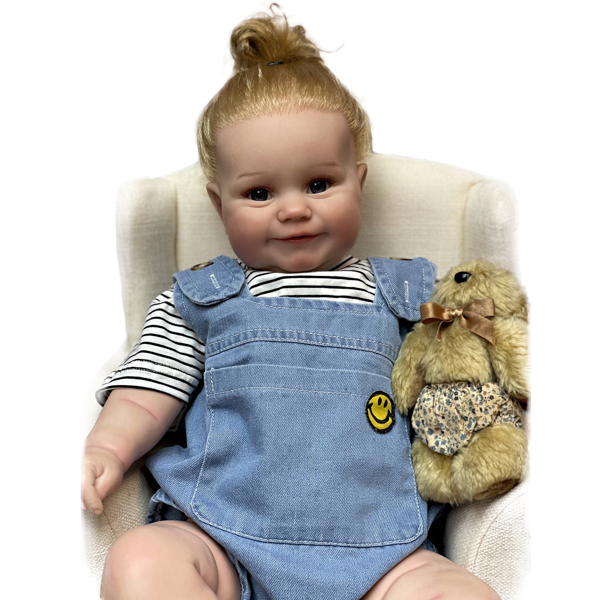 60CM Bebe Reborn Dolls Maddie Handmade Painted Newborn Baby Doll With Rooted Hair Gift For Kids - Reborn With Love Baby Dolls Store