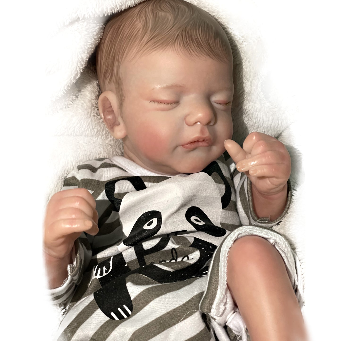 18 Inch Reborn Dolls Sam Painted Realistic Cute Sleeping Bebe Reborn Doll Soft Touch Body Toy For Gift - Reborn With Love Baby Dolls Store