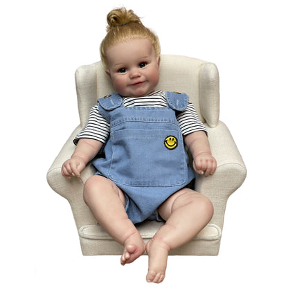 60CM Bebe Reborn Dolls Maddie Handmade Painted Newborn Baby Doll With Rooted Hair Gift For Kids - Reborn With Love Baby Dolls Store