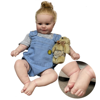 60CM Bebe Reborn Dolls Maddie Handmade Painted Newborn Baby Doll With Rooted Hair Gift For Kids - Reborn With Love Baby Dolls Store