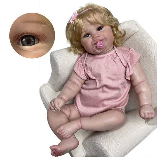 20/24 Inch Lovely Maddie Reborn Bebe With Curly Hair Realistic Bebe Reborn Doll Handmade Silicone Dolls Made In Vinyl - Reborn With Love Baby Dolls Store