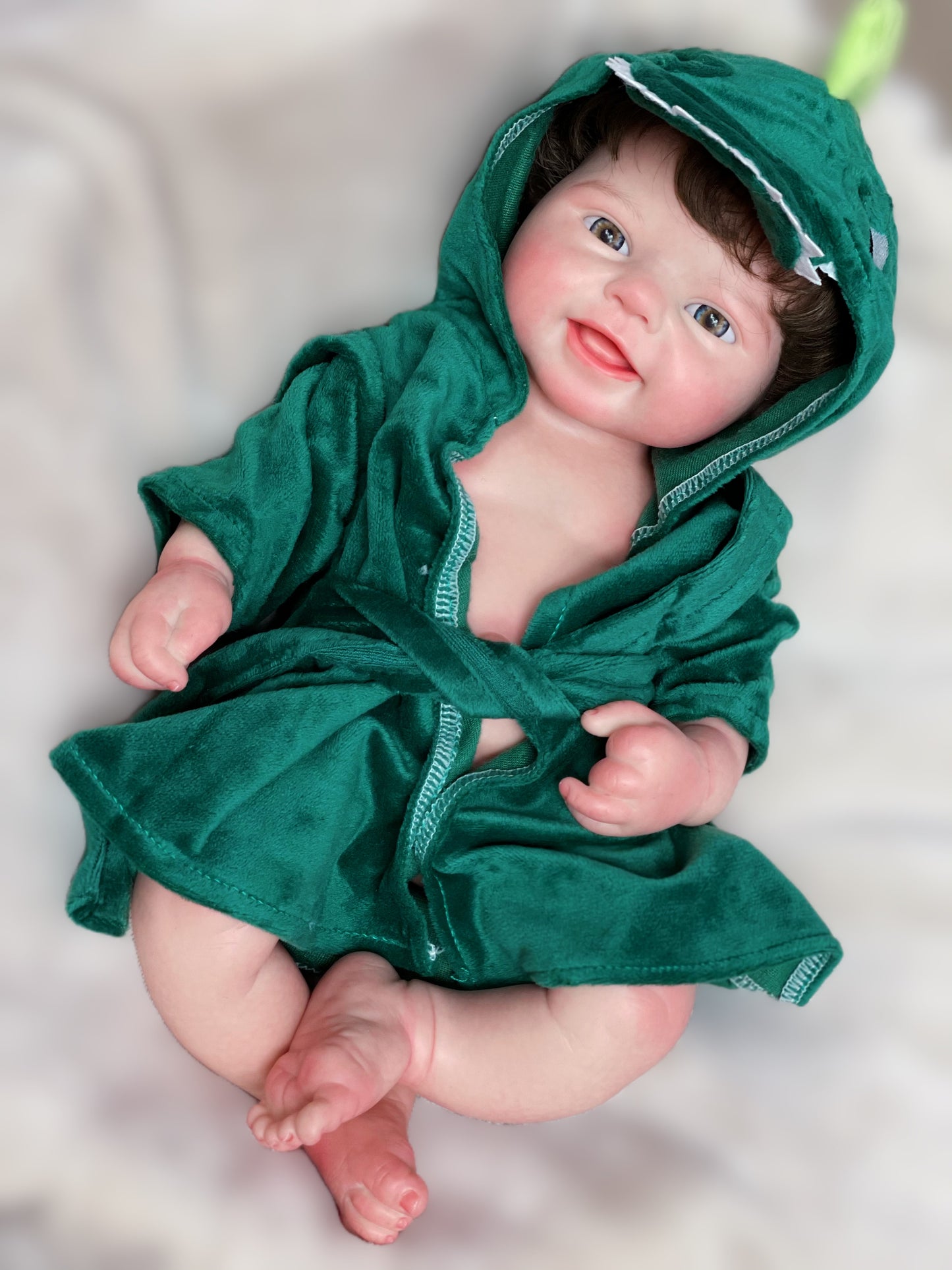 15 Inch Lovely Reborn Doll Full Solid Silicone Top Quality Baby With Lifelike Hand Rooted Hair For Birthday Surprise