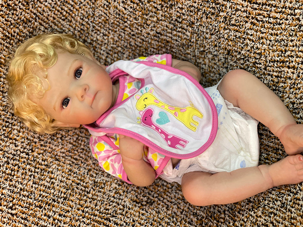 18 Inch Adorable Reborn Toddler Baby Full Body Vinyl Hand Painted Bebe With Lifelike Skin Texture