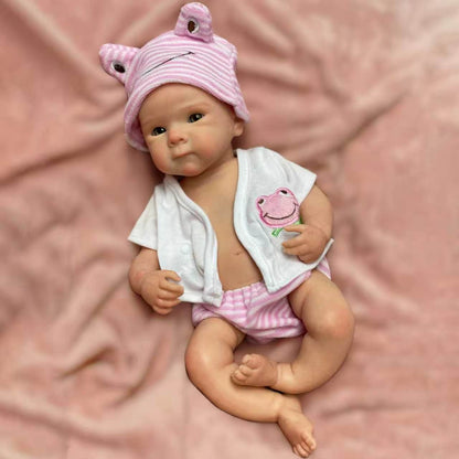 Gileutay 12 inch Full Body Silicone Baby Doll Girl Lifelike Reborn Baby Dolls Realistic Newborn Dolls that Look Like Real Life Babies