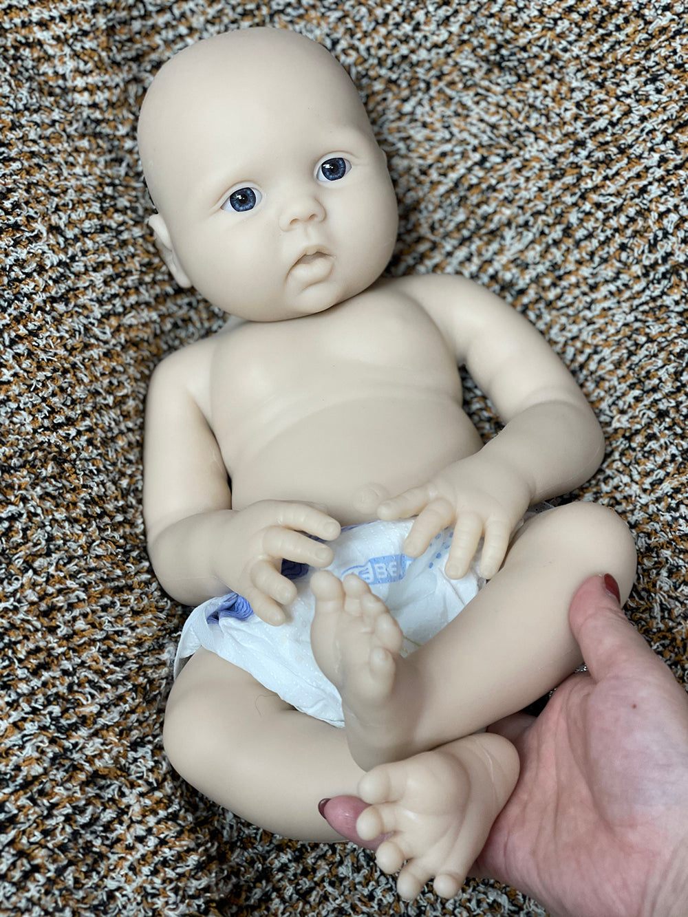 18 Inch Precious Reborn Baby Doll Full Silicone Unpainted Bebe With Hand-drawn Details