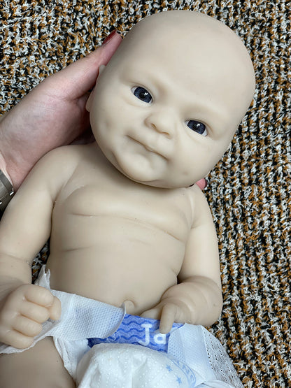 16 Inch Unpainted Full Silicone Baby Handmade Realistic Skin Texture Doll