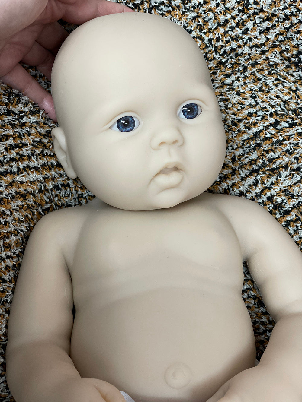 18 Inch Precious Reborn Baby Doll Full Silicone Unpainted Bebe With Hand-drawn Details