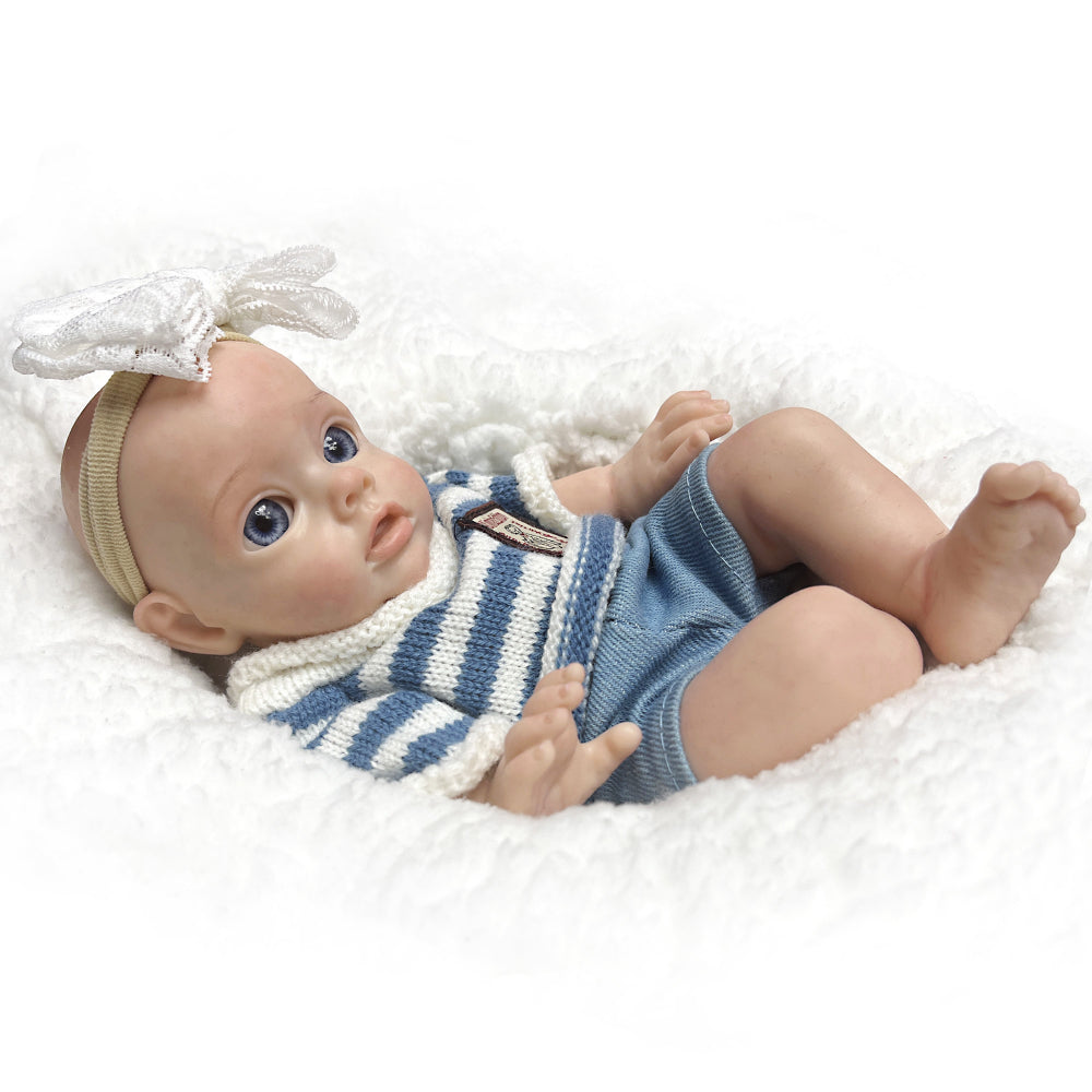 Boy 25CM Reborn Dolls Full Body Solid Silicone Handmade Painted Reborn Baby Doll - Reborn With Love Baby Dolls Store