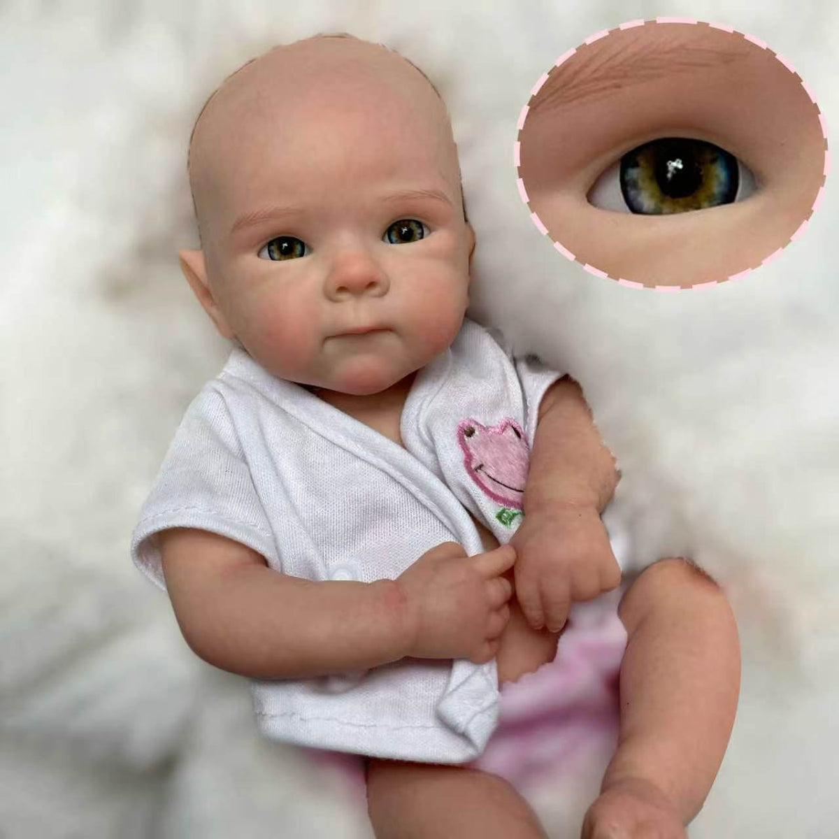 Gileutay 12 inch Full Body Silicone Baby Doll Girl Lifelike Reborn Baby Dolls Realistic Newborn Dolls that Look Like Real Life Babies