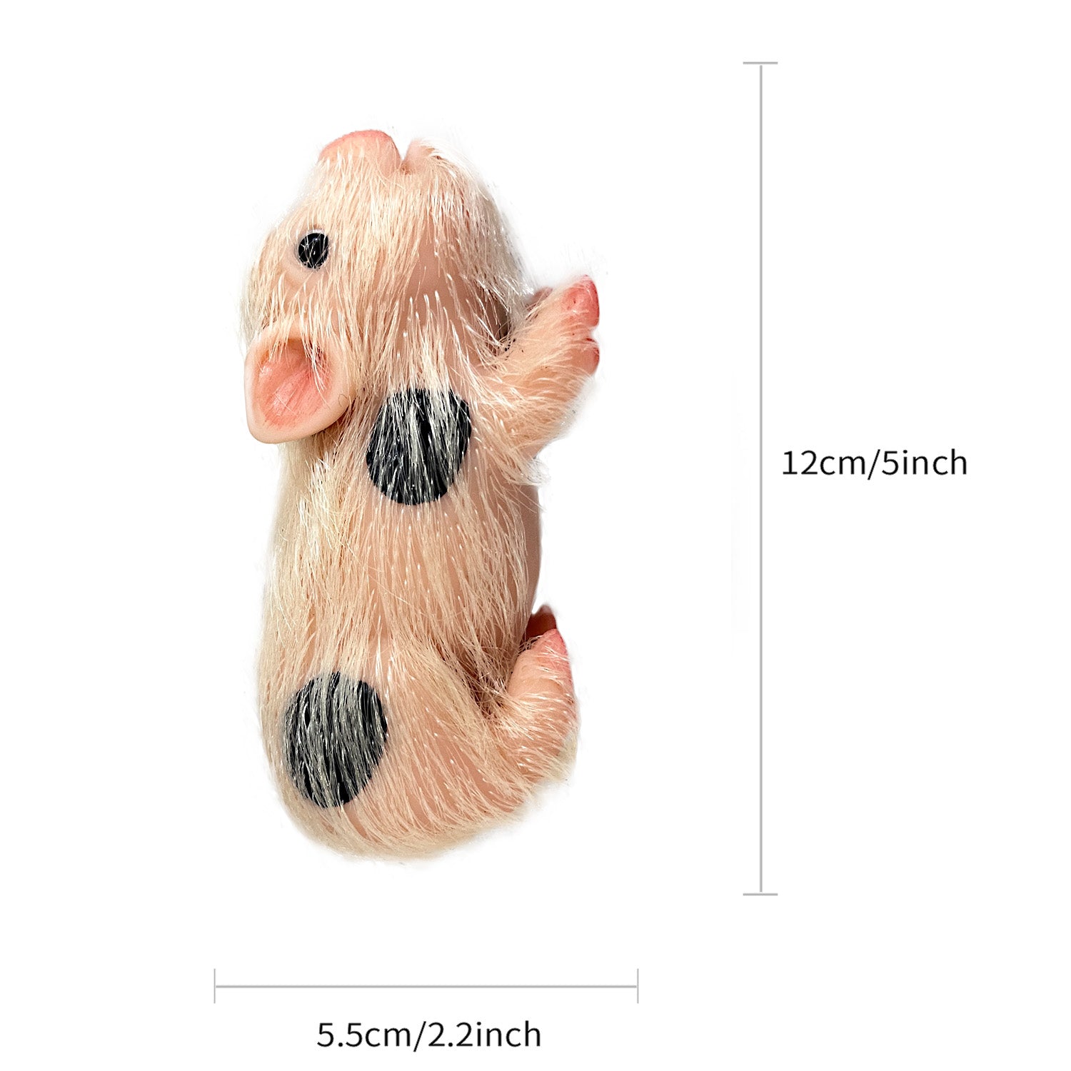 Reborn Pig Dolls, 5 Inch Realistic Newborn Full Silicone Mini Pet Piggy