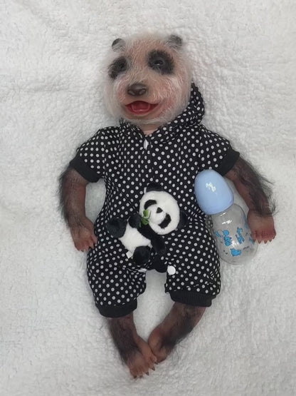 52cm/20.47inch Reborn Panda Doll Baby With Panda Toy Handmade Lifelike Newborn Baby Toy For Children's And Family's Gifts