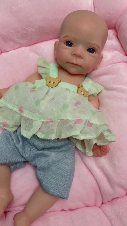 11 Inch Sweet Bettie Waterproof Reborn Doll Full Body Silicone Handmade Lifelike Skin Details