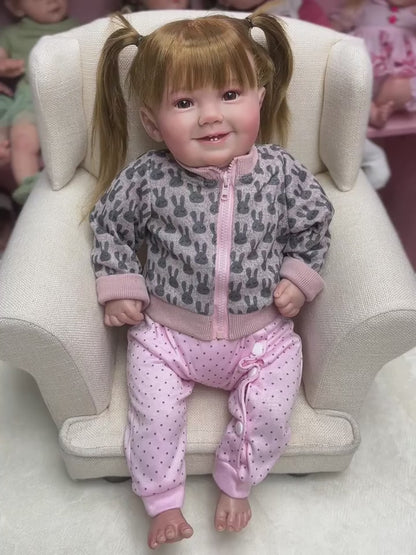 20inch Emilia Reborn Handmade Lifelike Real Art Reborn doll With Visible Veins And Rooted Hair For Family's Gift